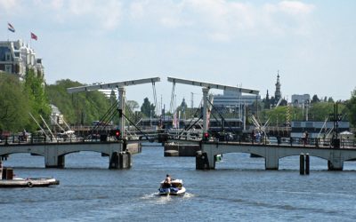 Skinny Bridge Famous Bridge in Amsterdam